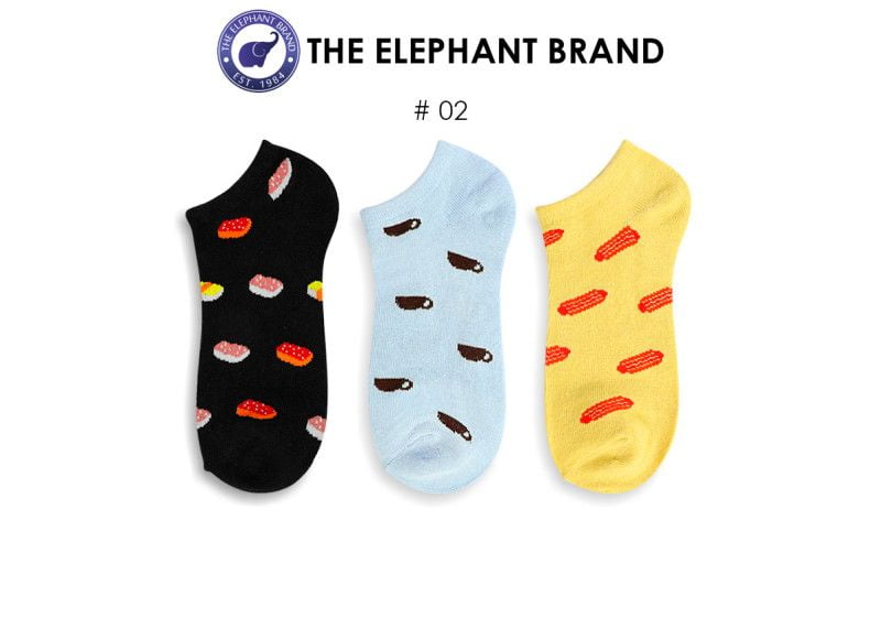 The Elephant Brand Cotton Small Cartoon Ankle Socks #02 - Progress Socks