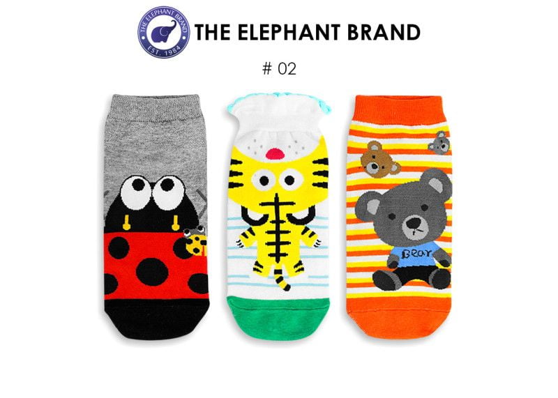 The Elephant Brand Cotton Cute Cartoon Ankle Socks #02 - Progress Socks