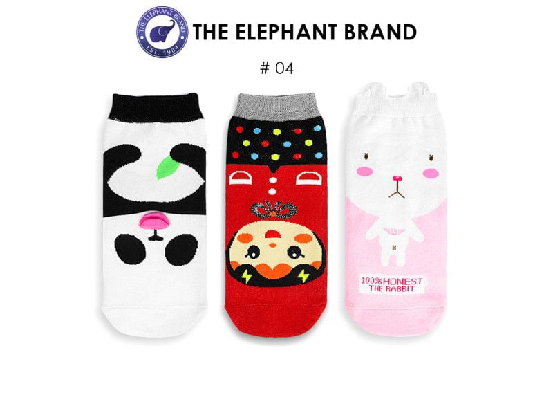 The Elephant Brand Cotton Cute Cartoon Ankle Socks #04 - Progress Socks