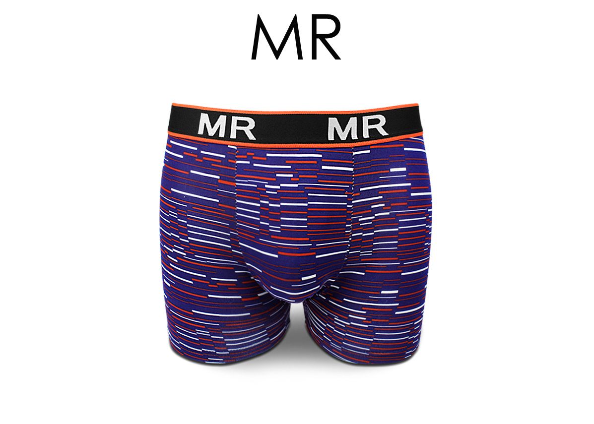 MR Comfort Pattern Polyester Boxer Underwear Design X - Progress Socks