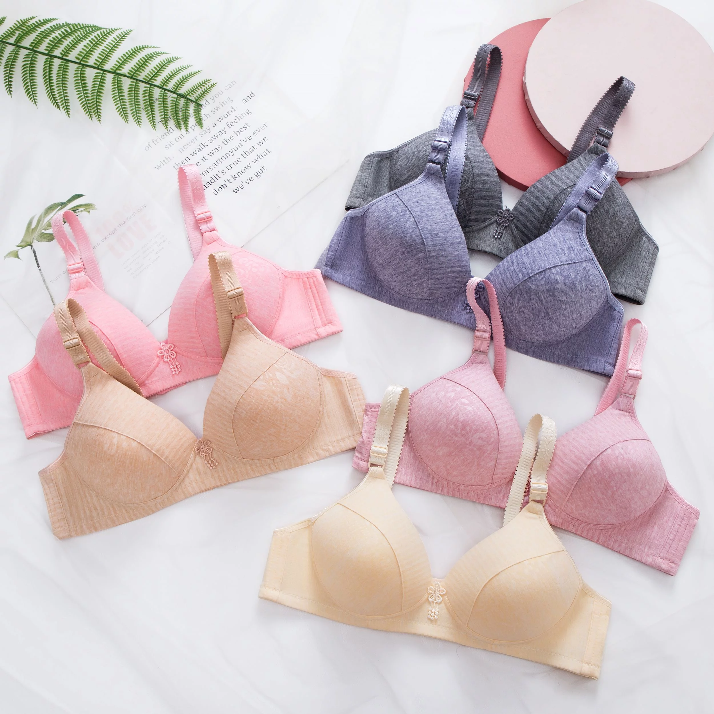 Alicia's Secret Full Coverage Wireless Bra with Embroidery