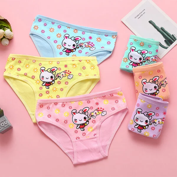 QBabe Cute Cartoon Printed Panties Girls Cotton Soft Underwear