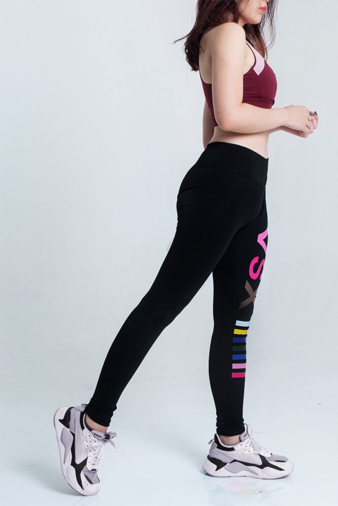 Women Hip High Waist VSX Casual Fitness Black Yoga Sport Pants - Progress  Socks