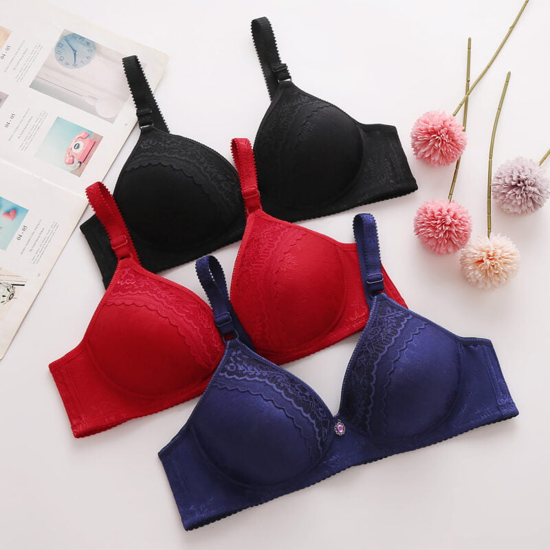 Floral Lace Full Coverage Wirefree Bra